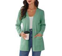 iClosam Cardigan Donna Elegante Maniche Lunghe Donna con Scollo a V Elegante Causal Cardigan