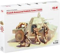 French Armoured Vehicle Crew 1940 4 Figures New Molds 1:35 Plastic Model Kit ICM