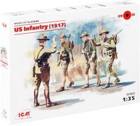ICM 035689 - 1/35 WWI US Fanteria, 4 Personaggi Modellino in plastica Set
