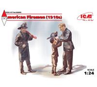 American Firemen (1910s) (2 Figures) (100% New Molds) 1:24 Plastic Model Kit