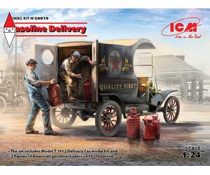 ICM 1/24 GASOLINE MODEL T 1912 DELIVERY CAR WITH AMERICAN GASOLINE LOADERS