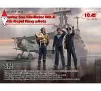 Gloster Sea Gladiator Mk.II With Royal Navy Pilots 1:32 Plastic Model Kit ICM