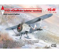 1/32 Icm I-153 (Winter Version) Wwii Soviet Fighter ICM32011