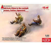 ICM 1/32 WWII AXIS PILOTS IN THE COCKPIT (GERMAN ITALIAN JAPANESE) (NEW MOLDS)