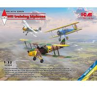 ICM 1/32 WWII TRAINING BIPLANES (FOCKER B 131D DH.82A TIGER MOTH STEARMAN PT-17)