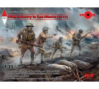 ICM 1/35 BRITISH INFANTRY IN GAS MASKS (1917) (4 FIGURES)