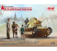 FCM 36 With French Tank Crew 1:35 Plastic Model Kit ICM