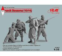 ICM 1/35 FRENCH ZOUAVES (1914) (4 FIGURES) (NEW MOLDS)