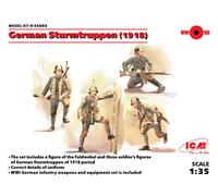 ICM 1/35 KIT ACTION FIGURE MILITARI GERMAN STURMTRUPPEN 1918 4 FIGURES MODELLINO
