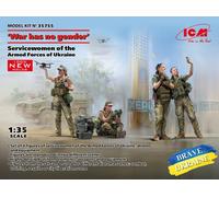 ICM 1/35 KIT ACTION FIGURE MILITARI WAR HAS NO GENDER FEMALE SERVICEMEN ARMED