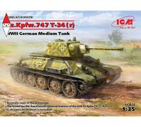 ICM Kit plastico 1:35 Pz.Kpfw.747 T-34 (r) – Carro medio tedesco II Guerra Mondiale