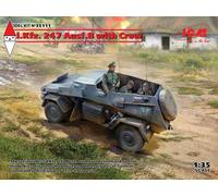 Sd.Kfz. 247 Ausf.B With Crew Tank 1:35 Plastic Model Kit ICM