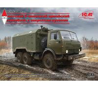 Soviet Six-wheel Army Truck With Shelter 1:35 Plastic Model Kit ICM