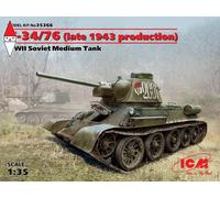ICM 1/35 T-34/76 (LATE 1943 PRODUCTION) WWII SOVIET MEDIUM TANK (NEW MOLDS)