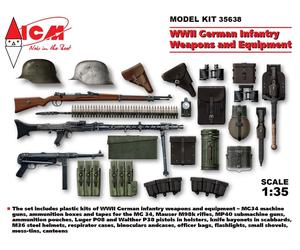 ICM 1/35 WWII GERMAN INFANTRY WEAPONS AND EQUIPMENT (NEW MOLDS)