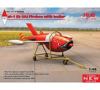 ICM Kit per modelli KDA-1 (Q-2A) Firebee con rimorchio 1:48 Nero