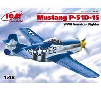 ICM 1/48 KIT AEREO MUSTANG P 51D 15 WWII AMERICAN FIGHTER MODELLINO STATICO
