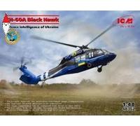 Uh-60a Black Hawk Helicopter, Defence Intelligence Of Ukraine 1:48 Model Kit ICM