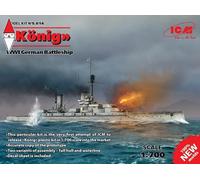 ICM 1/700 KONIG WWI GERMAN BATTLESHIP FULL HULL AND WATERLINE (NEW MOLDS)
