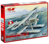 ICM- 1:72-Heinkel He 51B-2, Tedesco Floatplane Fighter, ICM72192