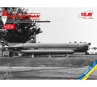 ICM 1/72 U-BOAT TYPE MOLCH WWII GERMAN MIDGET SUBMARINE (NEW MOLDS)