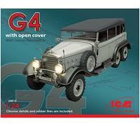 Typ G4 With Open Cover, WWII German Personnel Car 1:24 Plastic Model Kit ICM