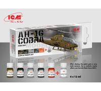ICM 3001 Acrilyc paint set for AH-1G Cobra (early production), US Attack Helicop