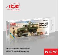 ICM 3037 Acrylic paint set for WWII US Infantry