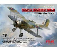 Gloster Gladiator Mk.II, WWII British Fighter 1:32 Plastic Model Kit 32041 ICM