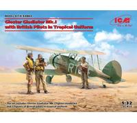 ICM 1/32 GLOSTER GLADIATOR MK.I WITH BRITISH PILOTS IN TROPICAL UNIFORM