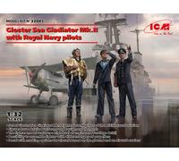 Gloster Sea Gladiator Mk.II With Royal Navy Pilots 1:32 Plastic Model Kit ICM