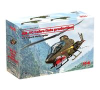 Ah-1g Cobra (late Production), Us Attack Helicopter 1:32 Plastic Model Kit ICM