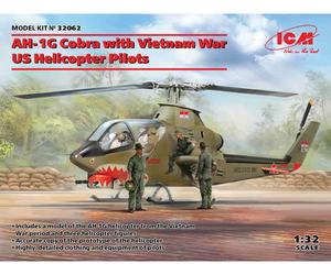 ICM 32062 AH-1G Cobra with Vietnam War US Helicopter Pilots 1:32 modellismo