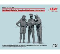 British Pilots In Tropical Uniform (1939-1943) Figure New Molds 1:32 Plastic Kit