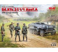 ICM 1/35 SD.KFZ.251/1 AUSF.A WITH GERMAN INFANTRY