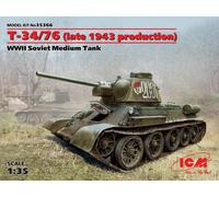 ICM 1/35 T-34/76 (LATE 1943 PRODUCTION) WWII SOVIET MEDIUM TANK (NEW MOLDS)
