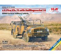 S.E.Pkw Kfz.70 With Zwillingssockel 36,WWII German Military Vehicle 1:35 Plastic