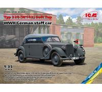 ICM 1/35 TYP 320 (W142) CABRIOLET SOFT TOP WWII GERMAN STAFF CAR