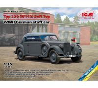 ICM 1/35 TYP 320 (W142) CABRIOLET SOFT TOP WWII GERMAN STAFF CAR