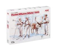 ICM 35566 1/35 Finnish Riflemen (Winter 1940) (4 figures - 3 rifleman, 1 reindee