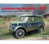 ICM 1/35 LE.GL.EINHEITZ-PKW KFZ.1 SOFT TOP WWII GERMAN LIGHT PERSONNEL CAR
