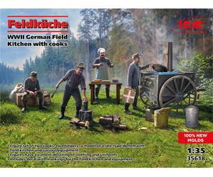 ICM 35618 - 1:3 5 Cucina da Campo, WWII German Field Con Cook (100% New Molds )