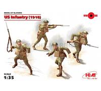 ICM 1/35 US INFANTRY (1918) (4 FIGURES) (NEW MOLDS)