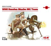 WWI Russian Maxim Mg Team (2 Figures) (100% New Molds) 1:35 Plastic Model Kit