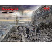 Chernobyl #3. Rubble Cleaners (5 Figures) 1:35 Plastic Model Kit 35903 ICM