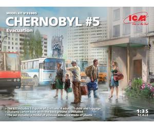 ICM 35905 1/35 Chernobyl#5. Extraction (4 adults, 2 children and luggage) (100%