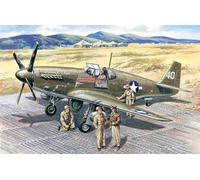 ICM 48125 - 1:48 MUSTANG P-51 B WWII American Fighter Con USAAF Piloti And Gro