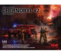 ICM CHERNOBYL FIRE FIGHTERS AC-40 137A FIRETRUCK & 4 FIGURES KIT 1:35