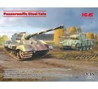 ICM DS3524 Panzerwaffe Steel Cats Panther & King Tiger 1:35 Model Kit