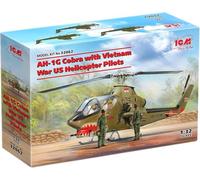 ICM ICM32062 1:32-AH-1G Cobra with Vietnam War US Helicopter Pilo, Nero